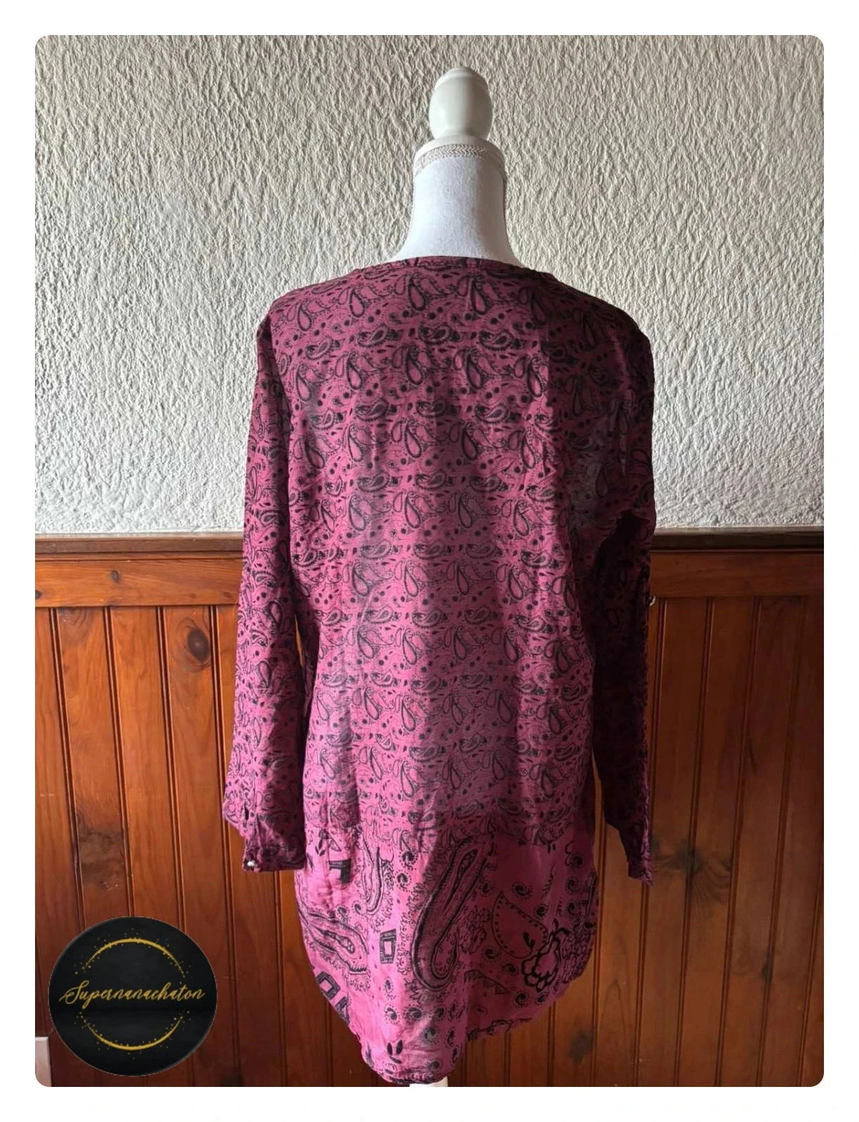 Tunique en Soie et Coton - Estilo Boho Chic - Micky Made in Italy - Talla L / 40 – photo 3